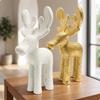 2 Pieces Reindeer Figurines Indoor Sculpture Elegant for Entryway