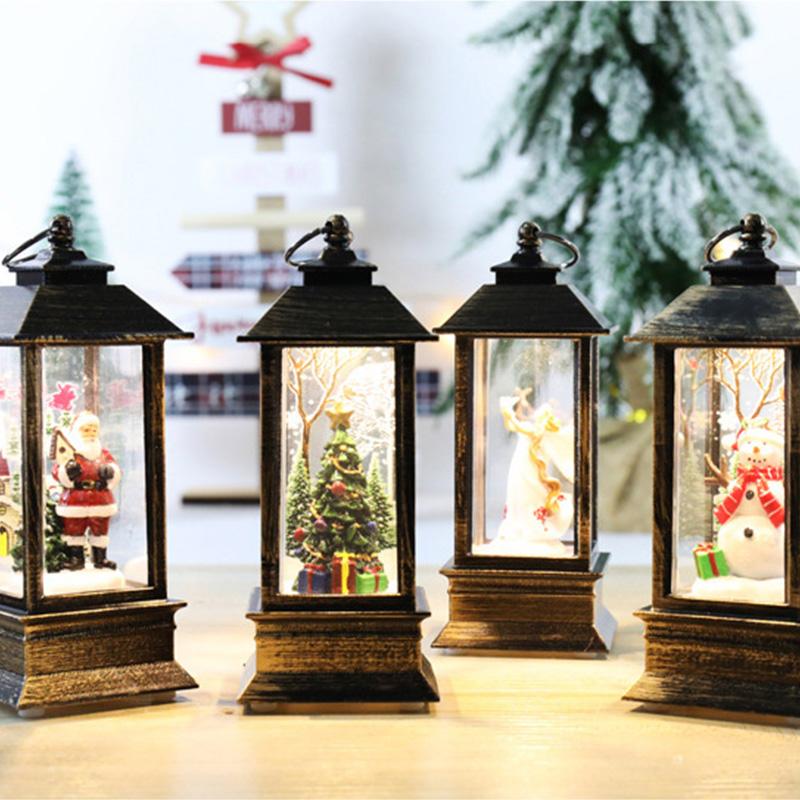 Christmas Decoration Lantern Santa Claus Snowman Light Christmas Decoration Ornaments Navidad Natal Gift