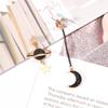 Personality Brincos Planet Black Star And Moon Drop Earrings Jewelry Dangle  Earrings Stud Earrings