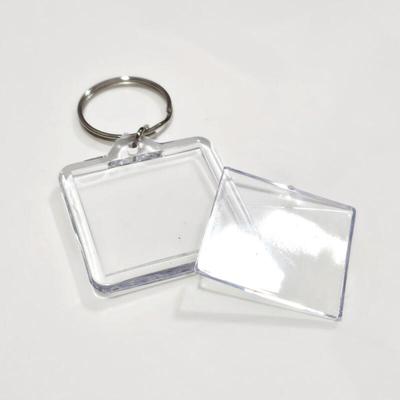 Acrylic Transparent Gift Box Favorite Photo Frame Keychain Square Small