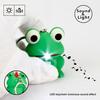 Giocattolo Luminoso Effetto Sonoro Forma Animale Divertente Batteria Integrata Amabile Intrattenimento ABS Cartone Animato Rana Portachiavi Regalo