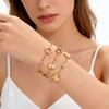 Luxury Clover Five Leaf Flower Charms Bracelet Gold Plated Stainless Steel Fashion Bracelets for Women Romantic Fine Jewelry