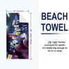 Cyberpunk Print Beach Towel, Large Soft Quick Dry Towel for Beach Camping Swimming