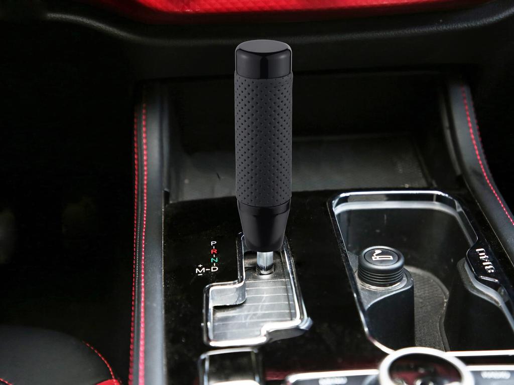 Abfer Leather Car Stick Shift Knob Weight Shifter Gear Knob Shift Lever Handle Head 130mm (Black)