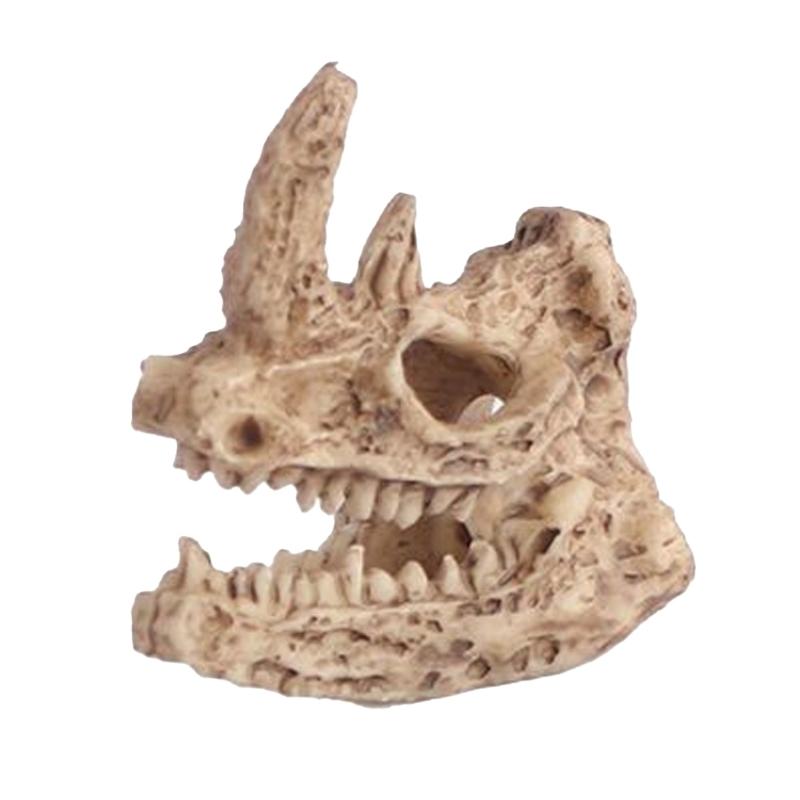 Fish Tank Miniature Skull Ornament DIY Artificial Aquarium Animal for Fish Play