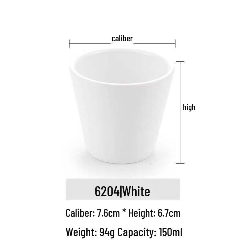 Dual-Color Melamine Tea Cup - Porcelain-Like Plastic Cup for Restaurants, Hot Pots, and Cafeterias