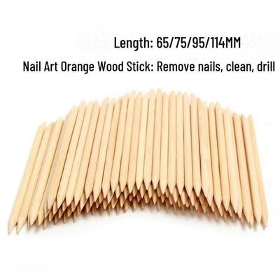 Orangenholzstäbchenbohrer für Maniküre, Nagelhautschieber, Nagellackentferner - 65mm/75mm