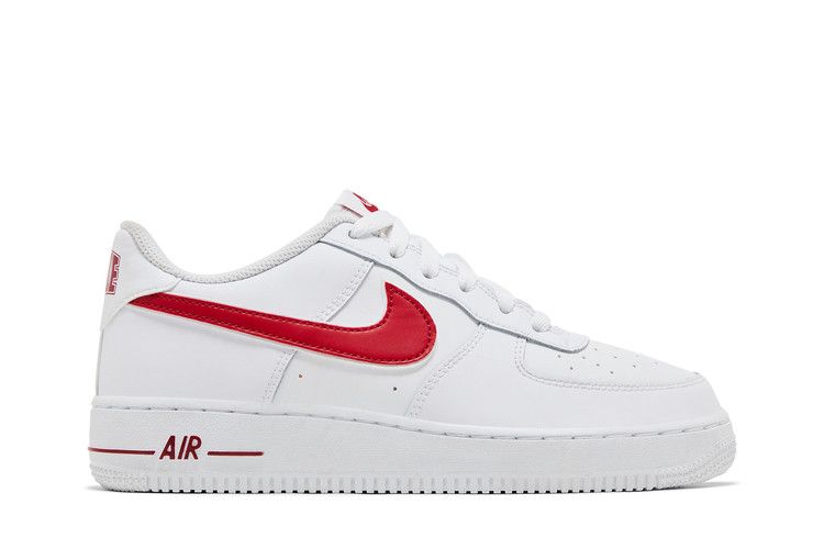 Kids' Sneakers Nike Air Force 1 Low White Gym Red (GS) White/White-Gym Red