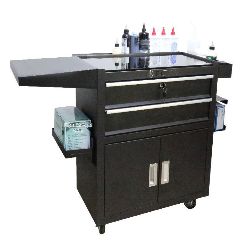 Tattoo Workstation Cart with Drawers and 10 Compartments