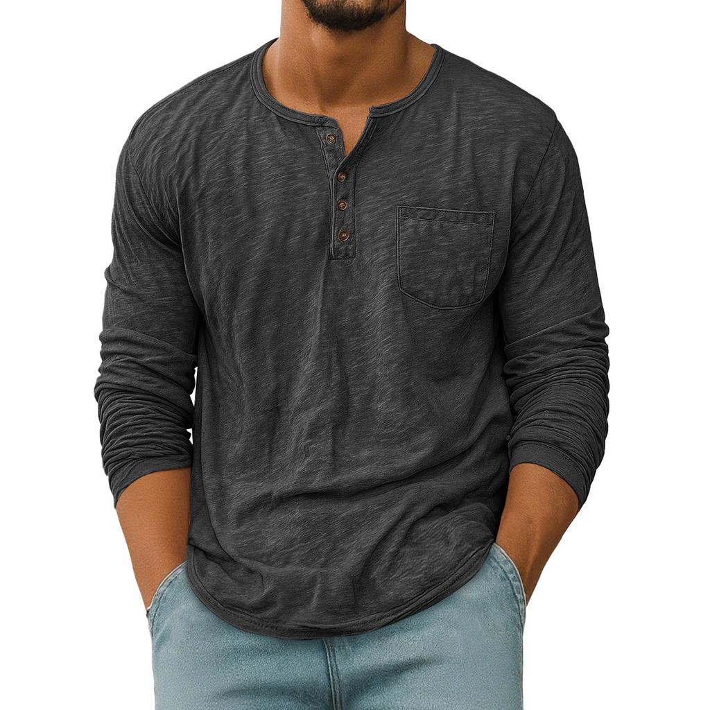 Men  Retro  Loose  Leisure  Long Sleeves  Upper Garment