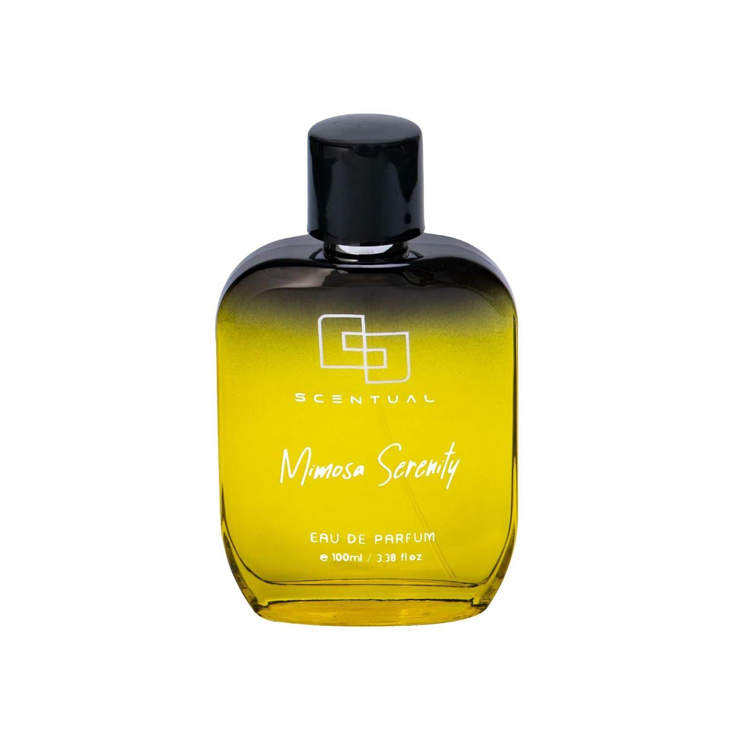 Scentual Mimosa Serenity Eau De Parfum, 100ML, Pink Peppercorn, Musk, Mimosa, Sesame & Woody Notes 100ML