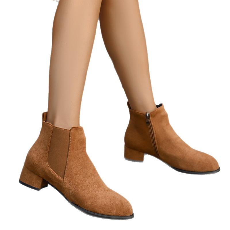 Anti-slip Shoes - New Style, Mid-heel, Short Boot, Large Size Devotion