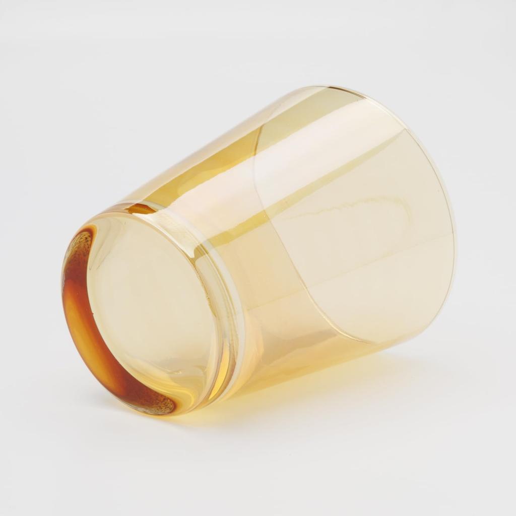 Otsuka Glass "Pinsel" Rocks Glass, Old Size L, Approx. 260ml, Amber Brown, Made in Japan, 6740-725-4-1P