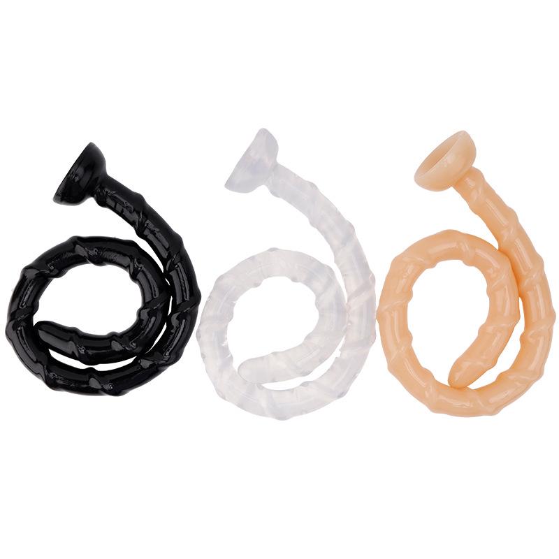 Kujii Weicher Gerippter Analplug Vibrator für Frauen - Erwachsenen-Vergnügungsspielzeug