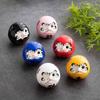 Kleine Keramik Daruma Puppe Japanische Kunst Skulptur Sammlerstück Tischmittelstück Dharma Dekoration