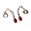 Gothic Punk Stainless Steel Long Cross Earrings for Christmas
