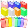 18pcs Colorful Plastic Transparent Flap Key Labels - DIY Double-Sided Marking Tags for Keychain, Airport/Hotel Luggage ID, ZSY