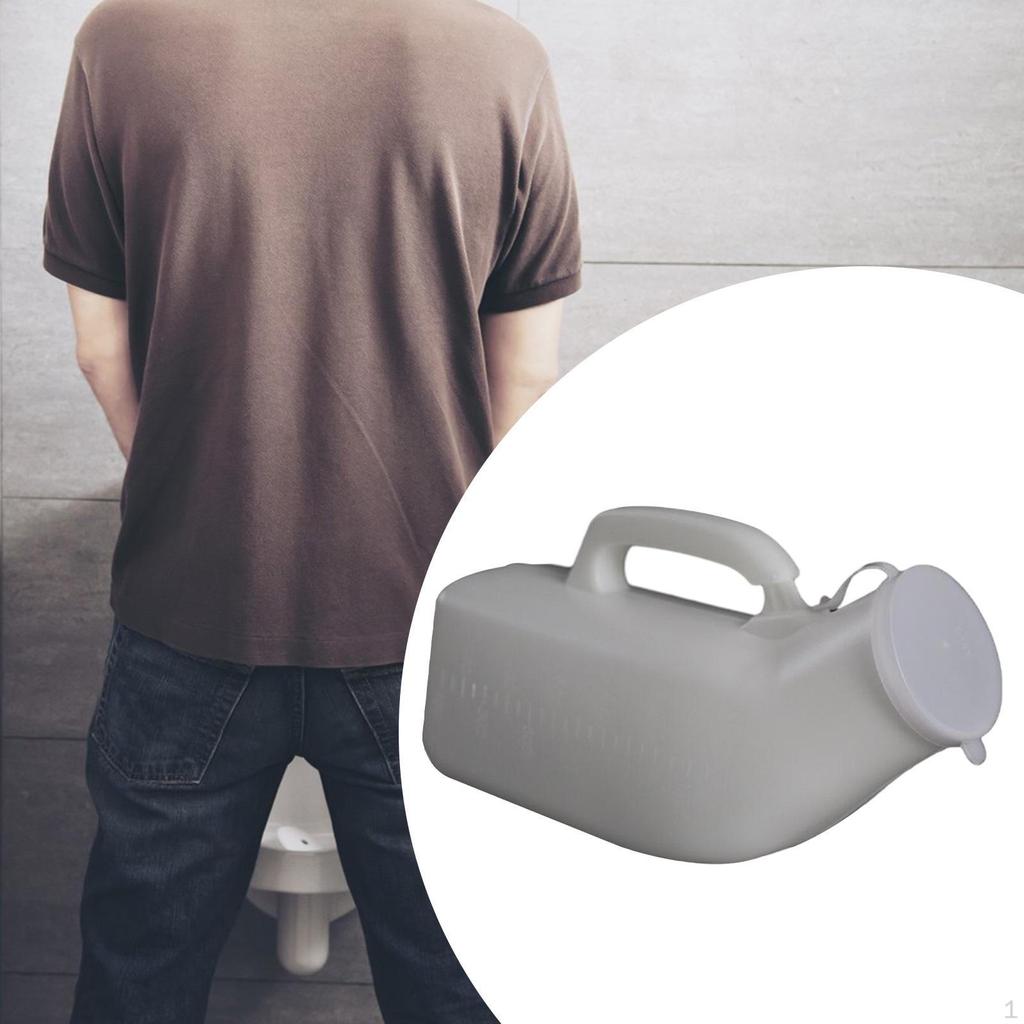 Männliche Pee Flasche Urinal Container mit Deckel Griff Leichte Urinal Männer Töpfchen für