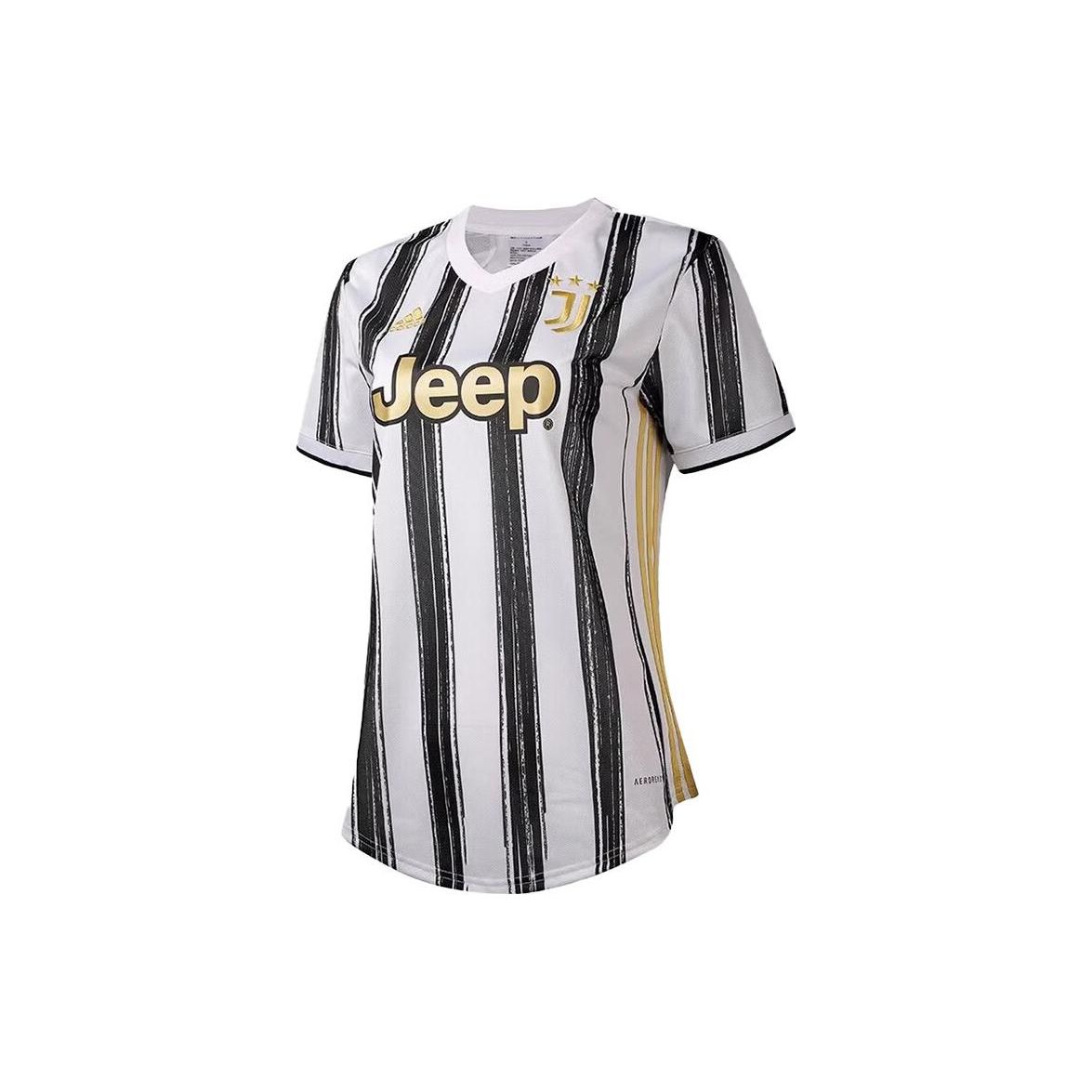 

Adidas Juve H Jsy Short Sleeve Football Shirt Women Tops White Black EI9901 XS
