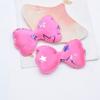 24Pcs 58*35mm Short Plush Bronzing Pattern Bow Appliques for Clothes Hat Sewing Patches DIY Baby Headwear Hair Clips Accessories