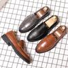 Men's Dress Shoes PU Leather Fashion Men Business Dress Loafers Pointy Shoes