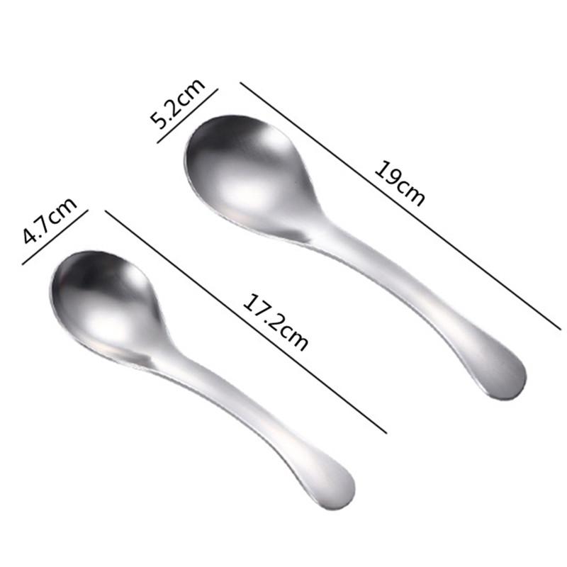 304 Stainless Steel Deepen Soup Spoon Thicken Children Rice Spoons Durable Serving Ladle Tableware Kitchen Accessories
