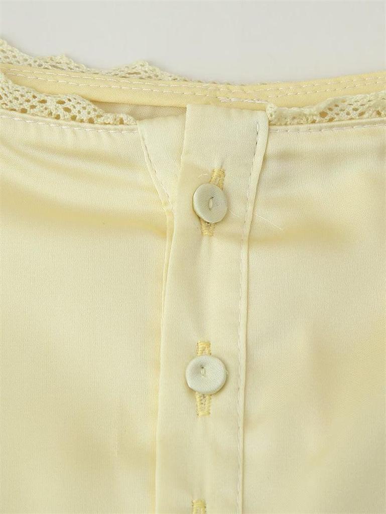European & American 2025 Women's Elegant Real Silk Lingerie-Style Top with Shorts