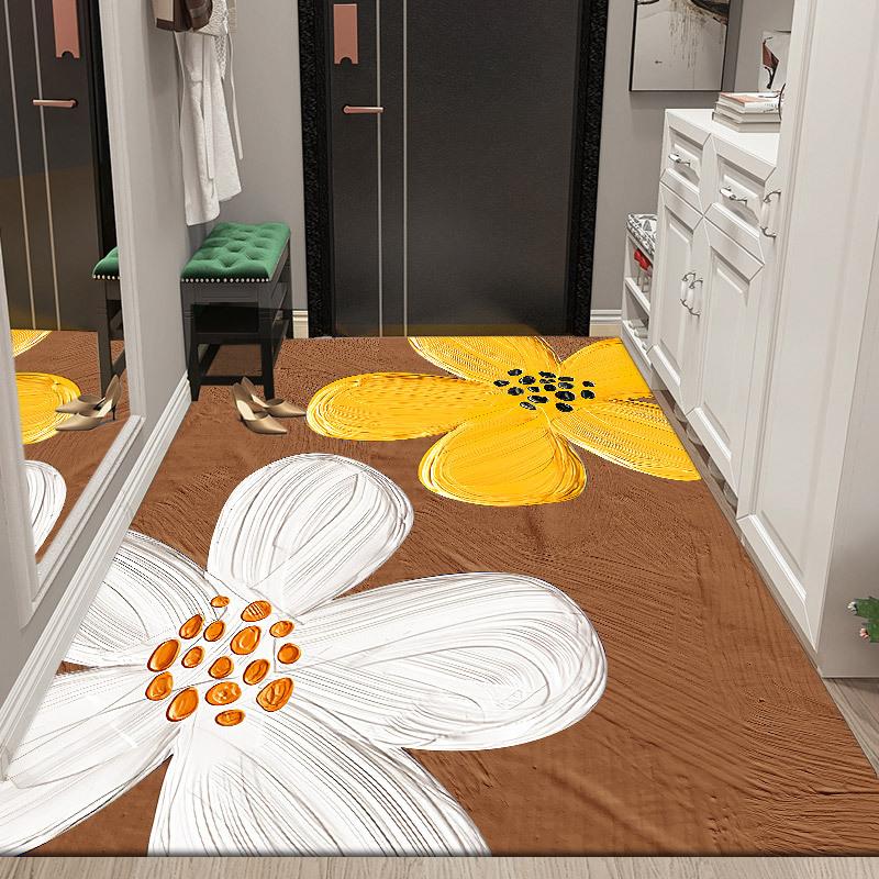 Home Floor Mat Door Dirt Resistant Carpet Bedroom Bedside Easy To Maintain Living Room Bathroom Absorbent Foot Mat