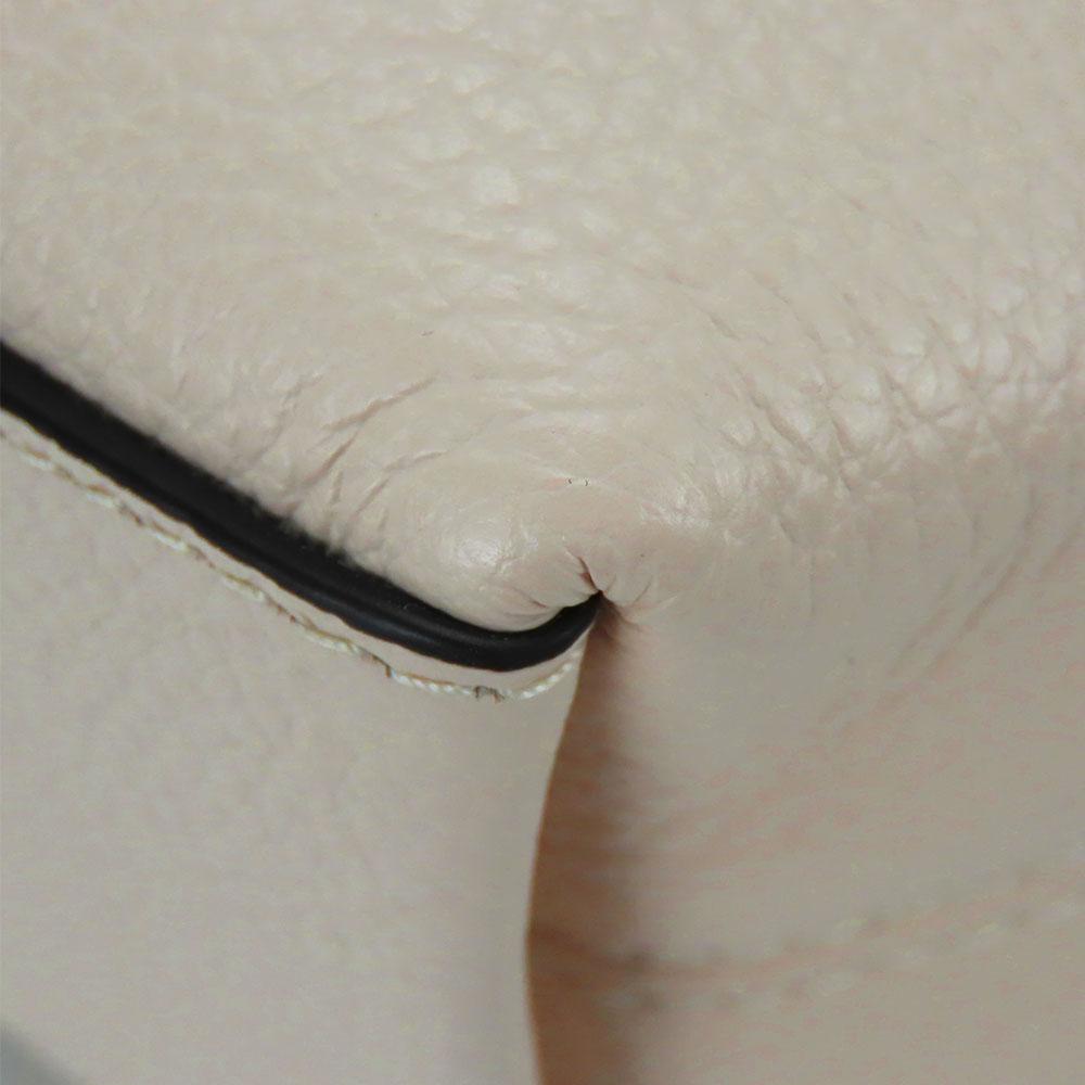 Used COACH Shoulder Bag CA164 leather white Brown 2WAY