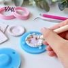 Clay Crafting Tools for Beginners 12Pcs Mini Plate Molds, Earring Molds with Positioning Base, Multi?Shape Tray Mold Jewelry Cutters DIY Polymer
