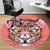 1pc Leopard Print Office Round Area Rug,  Mat Suitable For Office, Under Office Chairs Bedroom Living Room Home Decor, Room Deco