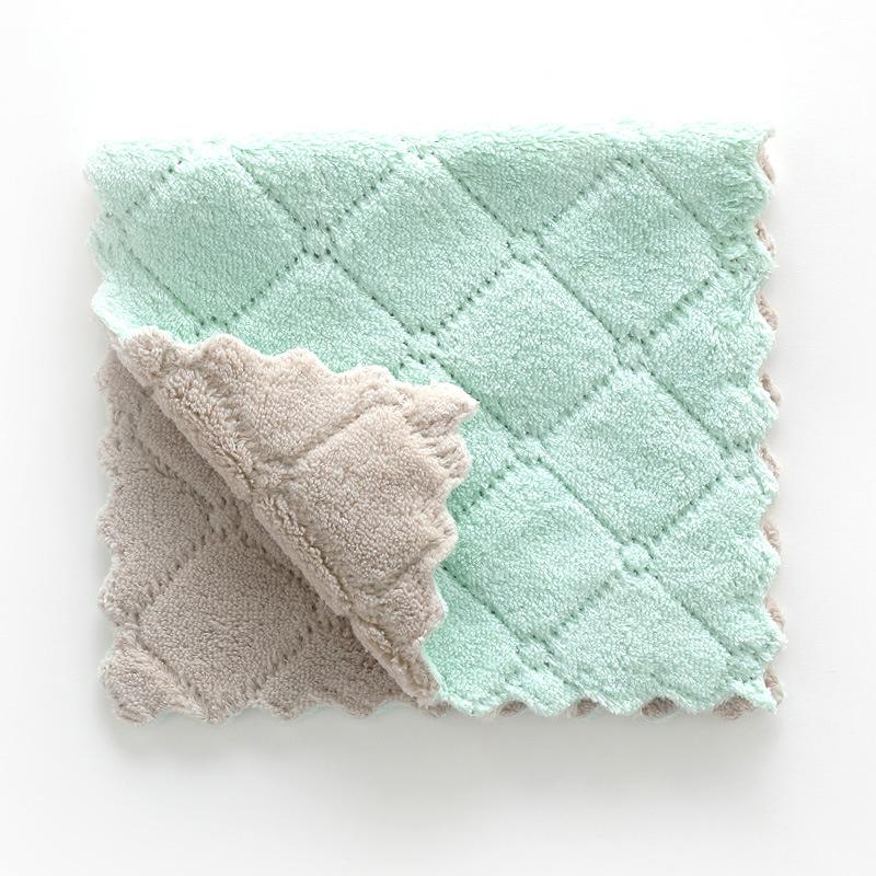 

10 шт. кухонные полотенца для посуды, супер впитывающие коралловые бархатные кухонные полотенца из микрофибры с антипригарным покрытием, моющиеся маслом, быстросохнущие 10pcs