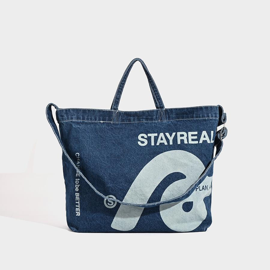 

Cowboy Bags Large Capacity Washed Cowboy Commuter Tote Bag синий