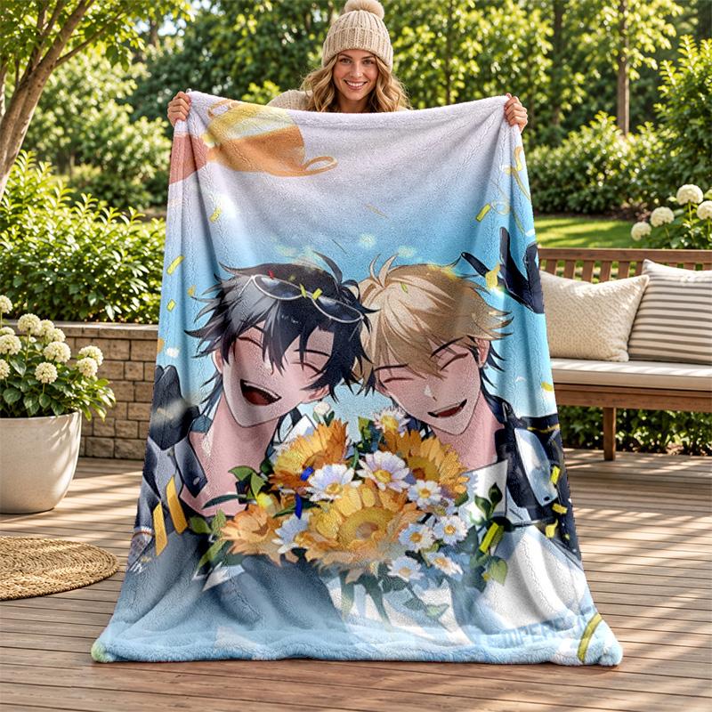 Link Click blanket Flannel Blanket Soft Cozy Plush Throw for Sofa Bed Lightweight Home Decoration Gifts for Christmas various holidays