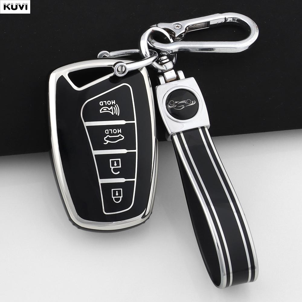 For Hyundai Grandeur Hg Sedan Genesis G80 Santa Fe 3Dm Grand Santafe Ix45 Equus Azera Tpu Remote Key Case Cover Fob Holder