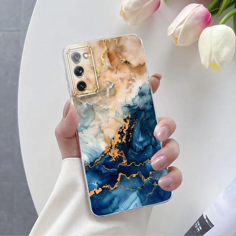 Für Samsung S20 FE S20 Plus Ultra Hülle Luxus Handyhülle Für Samsung Galaxy S20 Lite Marmor Klar Weiches Silikon Schutzhülle