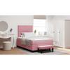 Boxspring Bed with Headboard Pink 190 X 120 Cm Velvet
