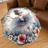 1PC Paraguas de bailarina con flores-8 Varillas Reforzadas, Apertura Automática, Ligero y Duradero, Lindo Accesorio de Moda para Exteriores-A1234