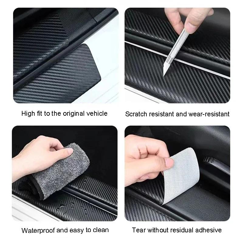 2025 Hot Car Door Carbon Fiber Sill Protector Stickers For Mazda 3 6 CX5 2 CX3 CX9 MX5 RX8 Axela Demio Atenza MS GJI GH BK MP CX