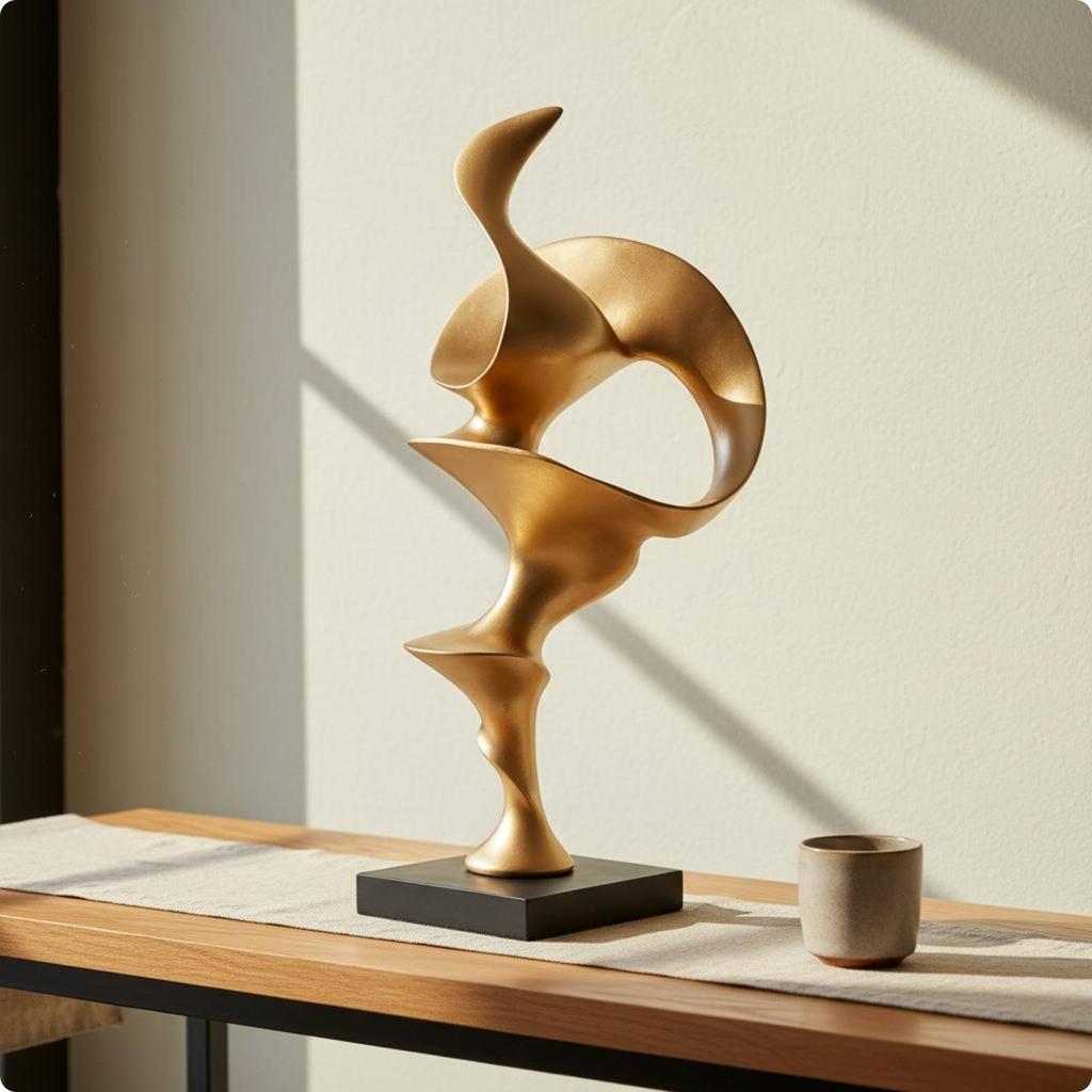 Abstract Dancer Sculpture Wabi-Sabi Aesthetic Woman Figurine Modern Decorative Sculpture Sandstone Room Display Decoration
