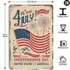 Vintage Metal Sign Patriotic Flag Firework Wall Decor for Home Office 20x30 Cm