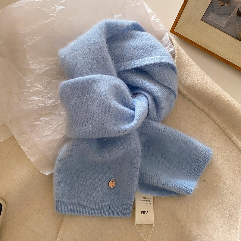 Kaschmirschal Winter Warm Gestrickt Kleiner Damenschal Korea Styles Schals Wollschals Damen Weiche Wickeltücher Halstuch