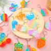 Yousheng Bubble Popping Keychain Students Office Workers Stress Relief Push Bubble Key Ring Backpack Hanging Decoration