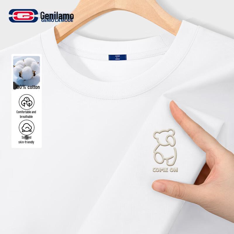 GENIOLAMODE Men s Pure Cotton Long Sleeve T-Shirt L