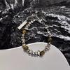 Bracelet Men's Broken Silver Splicing Bracelet Women's Chinese Simple Retro Design Titanium Steel Premium Versatile Accessories