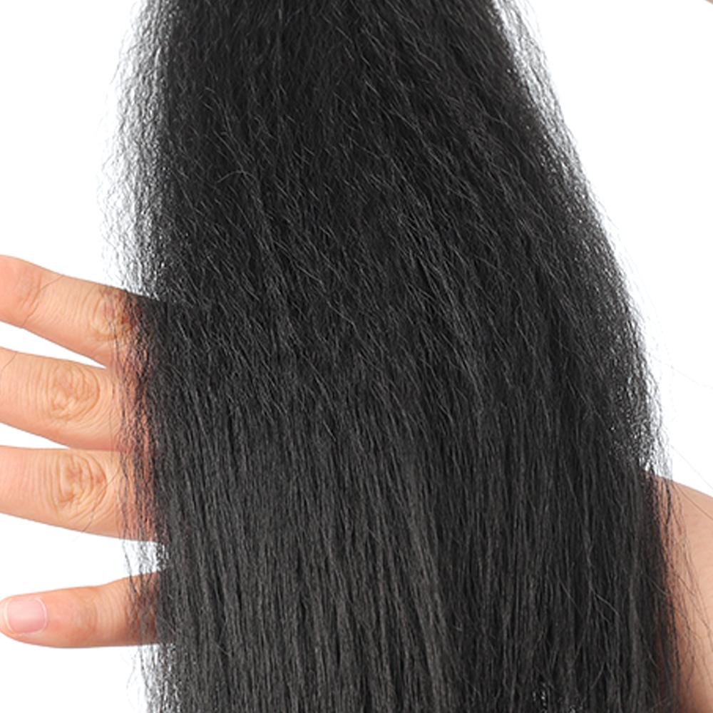 Long Yaki Straight 1 Bundles 14 16 18Inches High Temperature Fiber Synthetic Hair Weave Black Hairpieces Extensions for Women