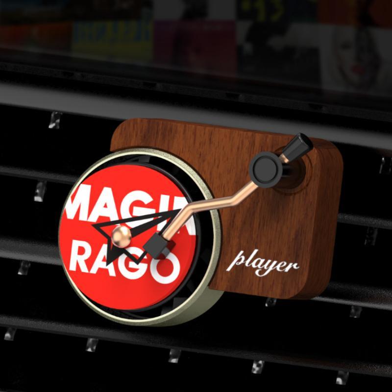 12-Pack Retro Record Player Air Freshener Clips - Album Cover Design Vent Clips, Rotatable Aromatherapy Diffuser and Odor