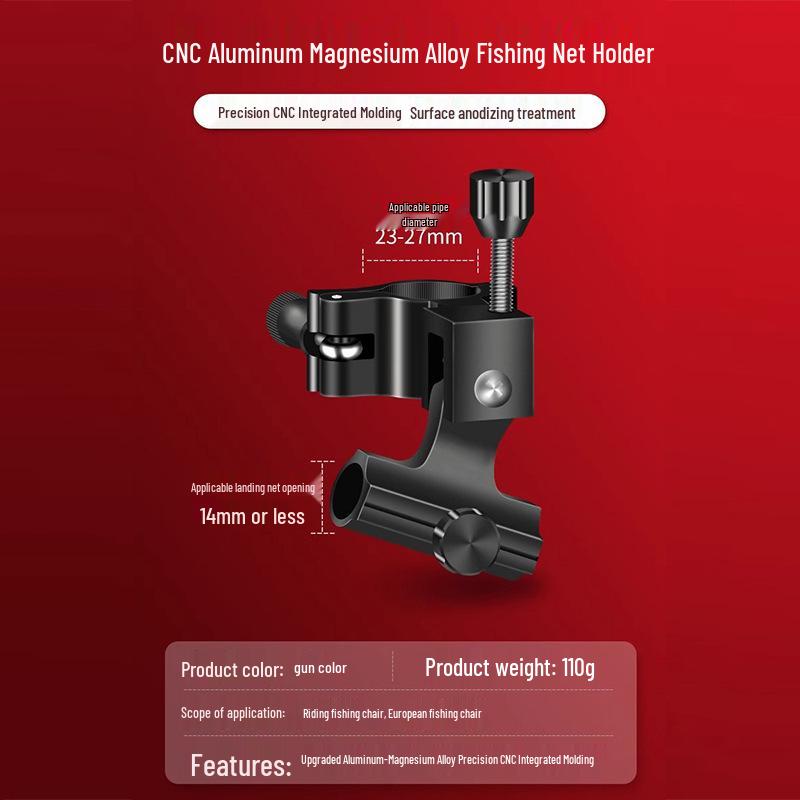 Kompletny aluminiowy zestaw pudełek na sprzęt wędkarski: Uchwyt na wędkę lewy, Pojemnik na ryby i Taca na przynęty