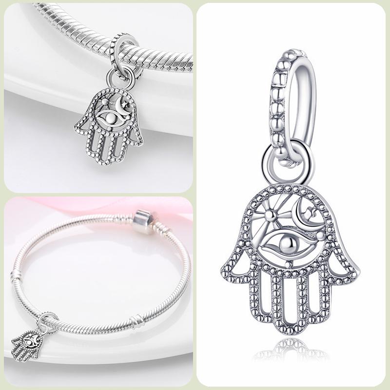 Modne koraliki zawieszki S925 ze srebra próby 925 w stylu klasycznym i romantycznym z motywem żółwia lotosu, odpowiednie do oryginalnej bransoletki DIY na prezent