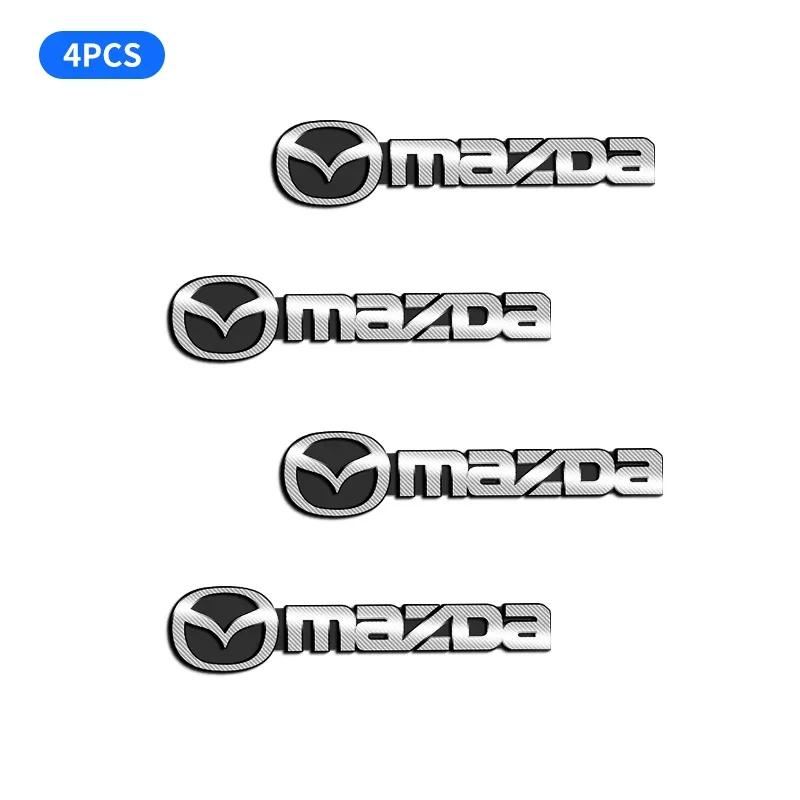 4pcs car audio decorate 3D Aluminum Badge Emblem Sticker for Mazda 3 CX3 CX4 CX5 CX7 CX8 CX9 CX30 RX7 Atenza Axela Accessories